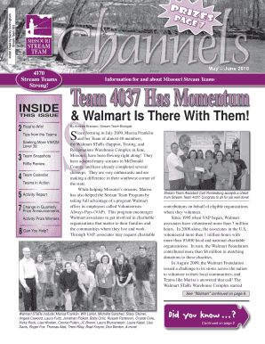 Missouri Stream Teams Activity Report