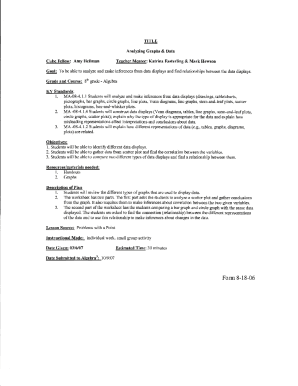 Algebra Data Analysis Worksheet