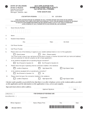 Delaware Cell Phone Tax Exemption Application