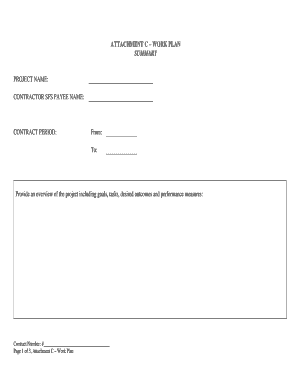 Attachment C Work Plan