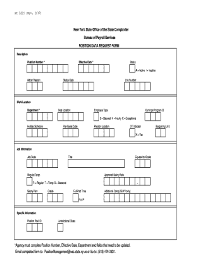 New York State Position Data Request Form