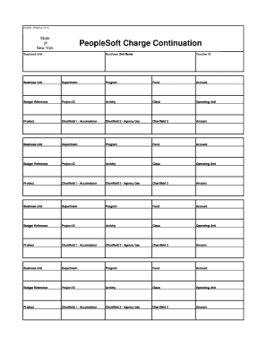 PeopleSoft Charge Continuation Form
