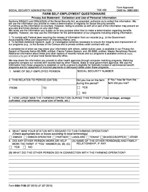 TOE 420 SOCIAL SECURITY ADMINISTRATION Form Approved OMB No - socialsecurity