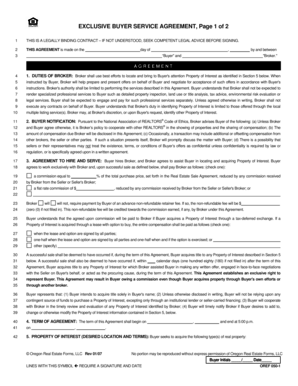 Exclusive Buyer Service Agreement