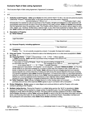 Exclusive Right of Sale Listing Agreement