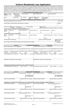 Uniform Residential Loan Application