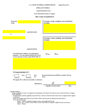 Appeal Information Form