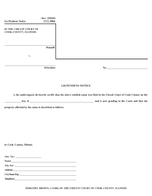 Lis Pendens Notice