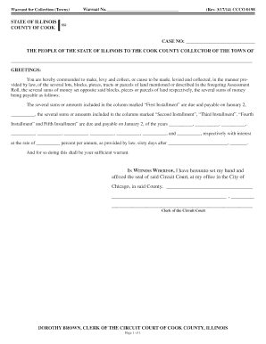 Warrant for Collection