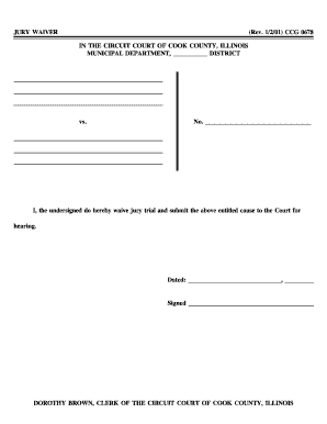 Jury Waiver Form