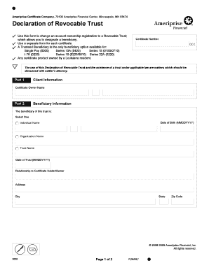 Declaration of Revocable Trust