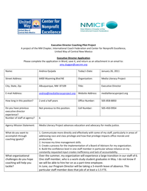 Executive Director Coaching Pilot Project - centerfornonprofitexcellence