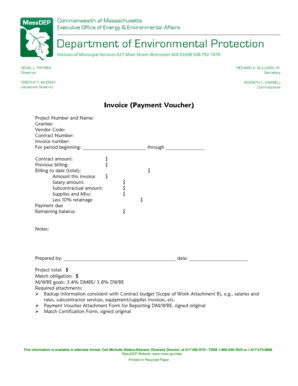 Municipal Services Invoice Payment Voucher
