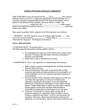 Purchase and Sale Agreement