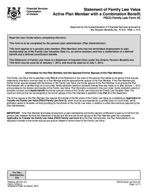 Ontario Family Law Value Statement Form 4C