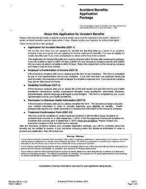 Ontario Accident Benefits Application Package