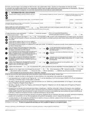 Solicitud para beneficios del programa de CalFresh, Asistencia monetaria y/o beneficios de Medi-Cal/otros programas para el cuidado de la salud