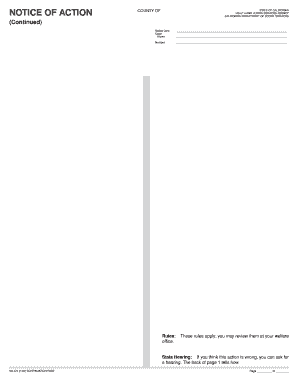 California Notice of Action