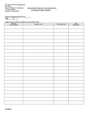 Magnetic Media Transmittal Form