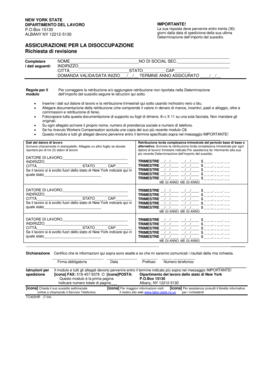 Richiesta di revisione Assicurazione per la disoccupazione