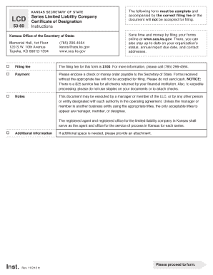 Kansas LLC Certificate of Designation