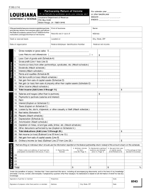 Louisiana Partnership Return of Income