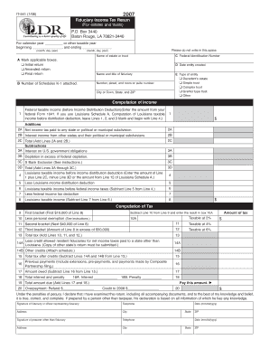 Louisiana Fiduciary Income Tax Return