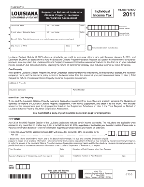 Louisiana Citizens Property Insurance Refund Form