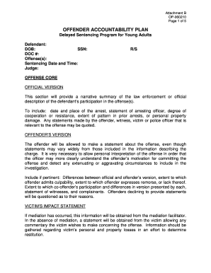 Offender Accountability Plan