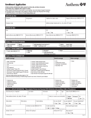 Anthem Employee Enrollment Application