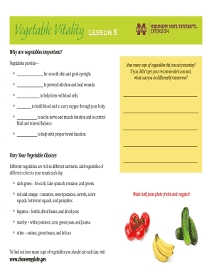 Vegetable Vitality Lesson 5