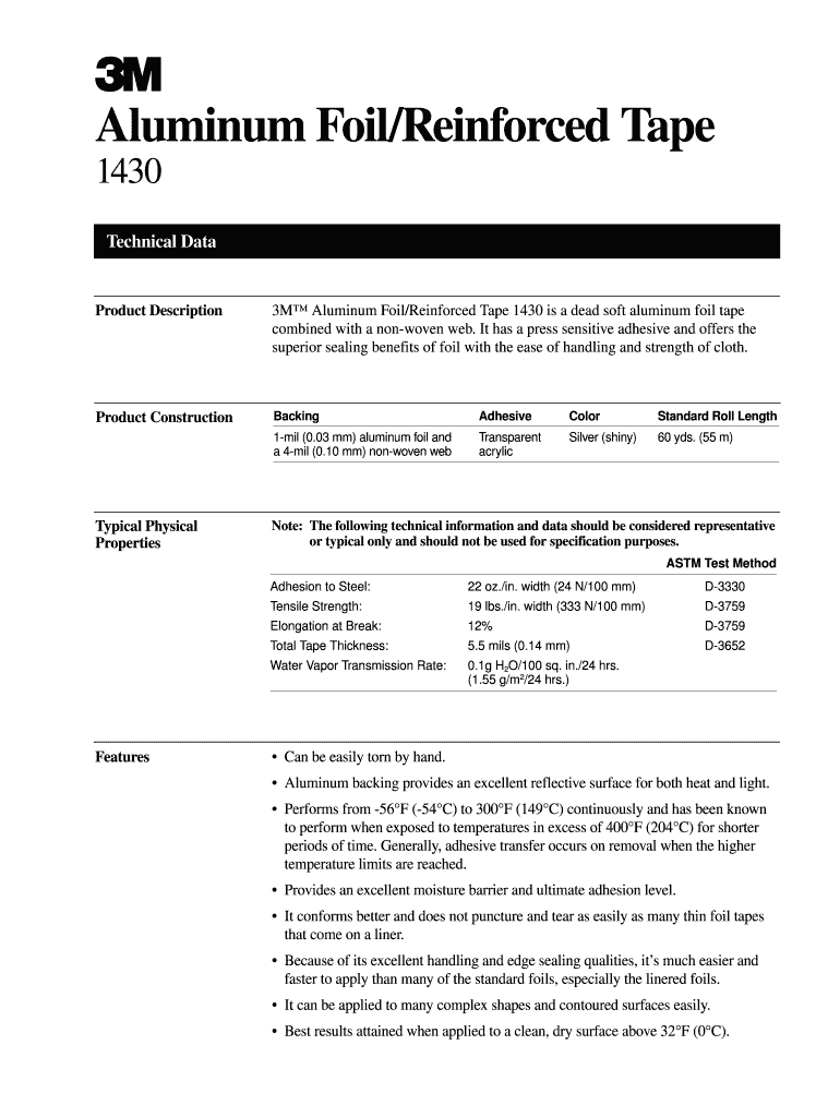 Fillable Online Aluminum Foil/Reinforced Tape Fax Email Print pdfFiller