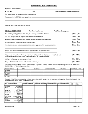 Bus Operations Application Form