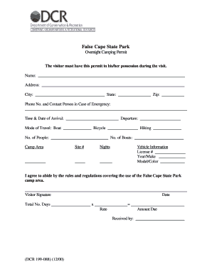 False Cape State Park Overnight Camping Permit