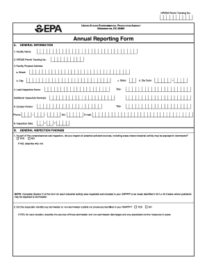 NPDES Annual Reporting Form