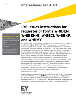 IRS Instructions for Requester of Forms W-8