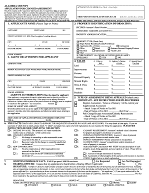 California Property Tax Assessment Appeal Form
