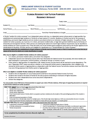 gulf coast community college residency form