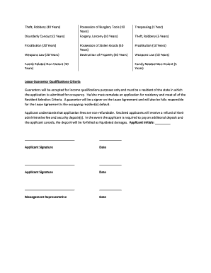 Summer Oak Rental Application