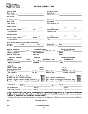 Rental Application Form