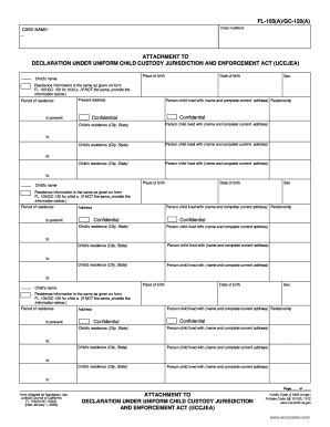 California Child Custody Jurisdiction Declaration