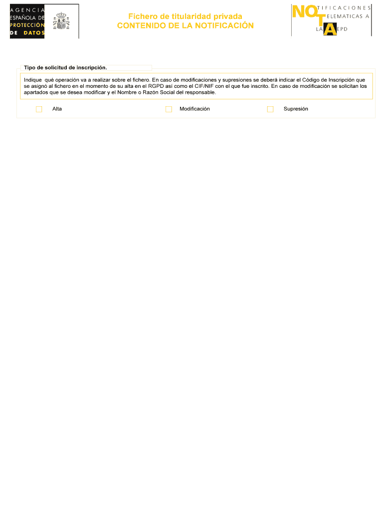 BFormulariob NOTA de titularidad privada Vista previa en la página 1