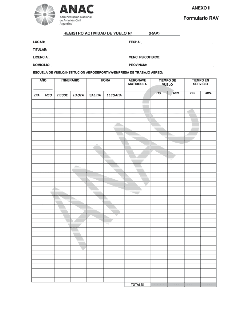 formulario rav Preview on Page 1