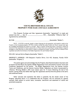 Young Brothers Real Estate Property Purchase and Sale Agreement