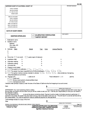 California Ignition Interlock Calibration Verification