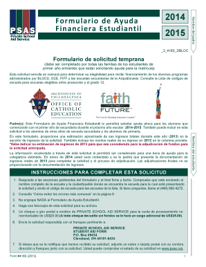 Formulario de Ayuda Financiera Estudiantil