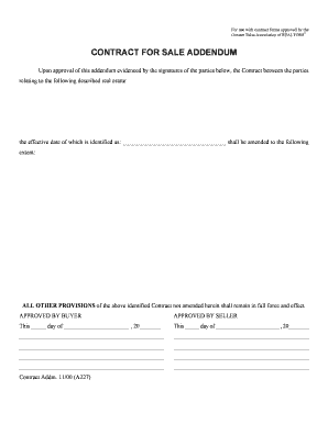 Contract for Sale Addendum