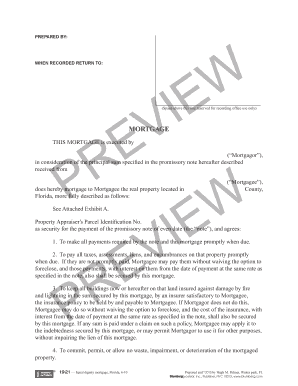 Florida Second Mortgage Agreement