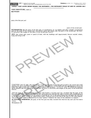 New York Bargain and Sale Deed Without Covenants