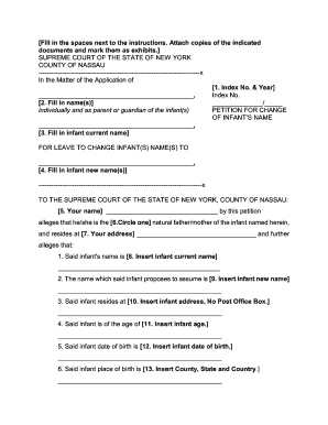 New York Infant Name Change Petition